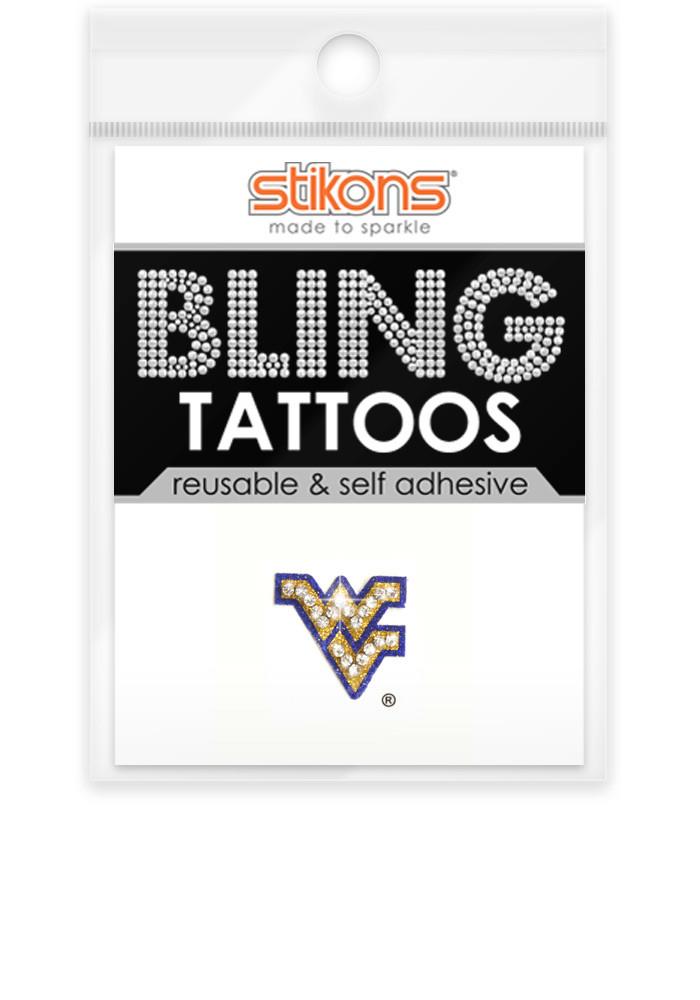 BLING FLYING “WV” FACE TATTOO Bond's Tailgaters