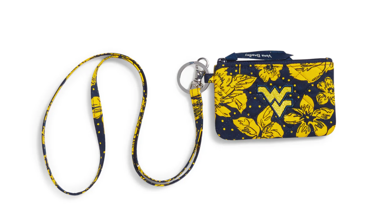 Vera Bradley Collegiate Zip ID Lanyard Louisiana State University