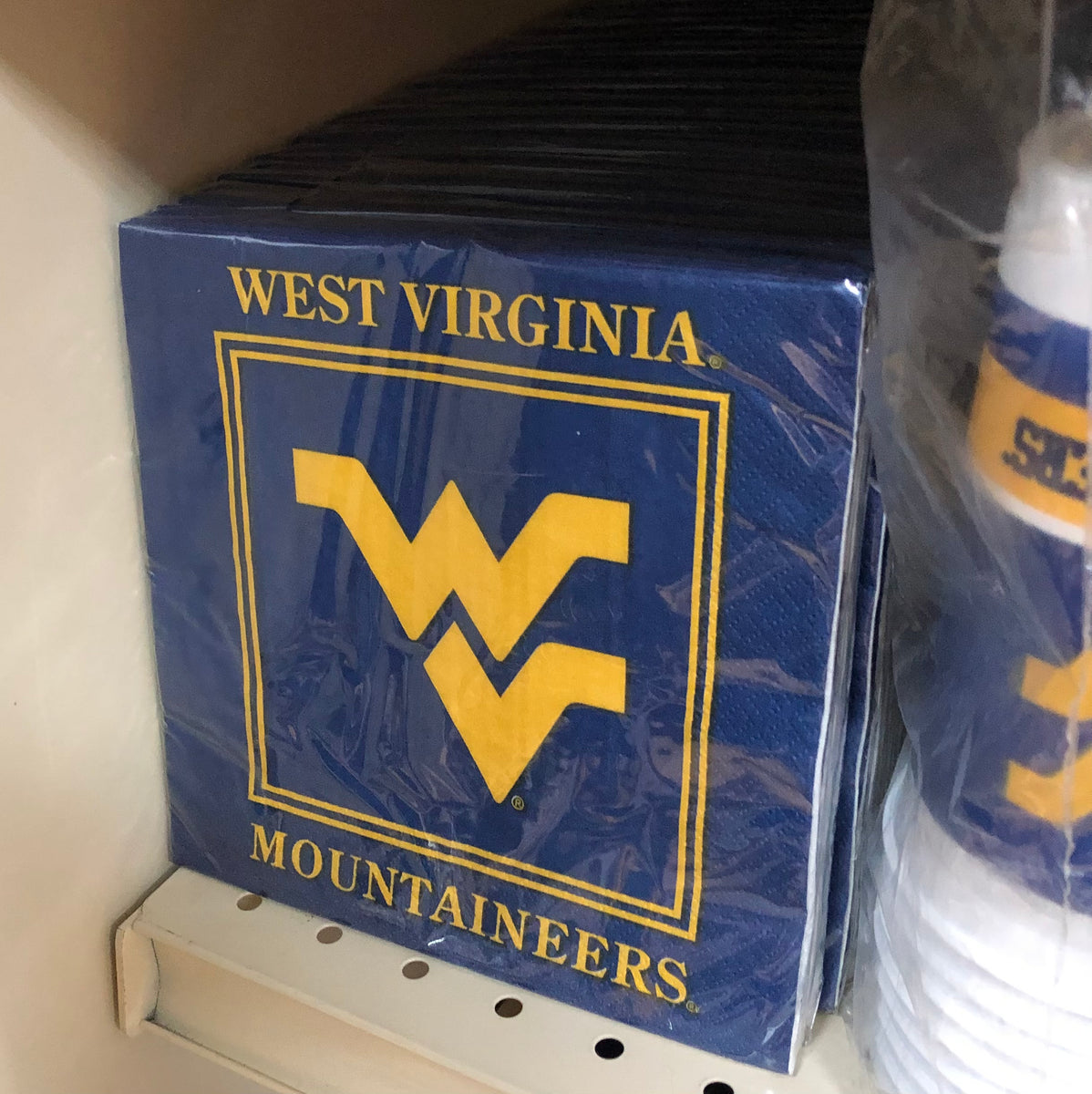WEST VIRGINIA MOUNTAINEERS LUNCHEON NAPKINS NAVY Bond's Tailgaters