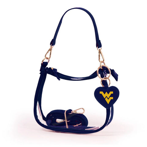 CLEAR PURSE WITH HEART CHARM