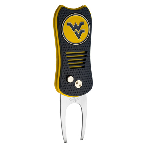 WEST VIRGINIA MOUNTAINEERS GOLF SWITCHBLADE DIVOT TOOL