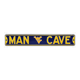 WV MAN CAVE EMBOSSED STEEL SIGN