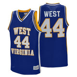 JERRY WEST #44 ROYAL TACKLE TWILL BASKETBALL JERSEY