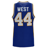 JERRY WEST #44 ROYAL TACKLE TWILL BASKETBALL JERSEY