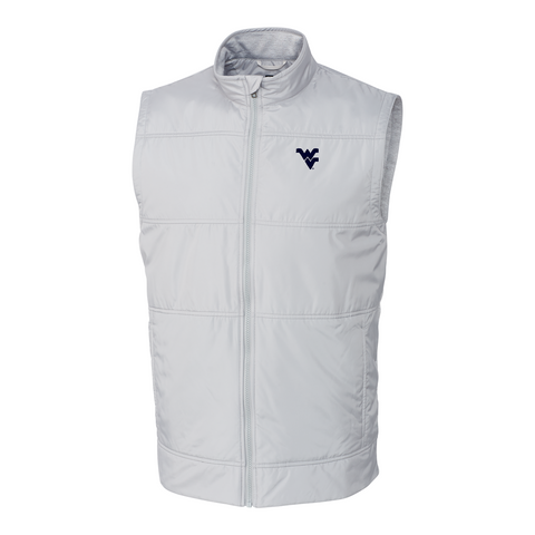 CUTTER & BUCK WVU STEALTH FULL ZIP VEST