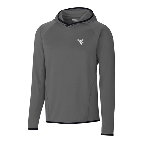 CUTTER & BUCK TRAVERSE GREY WVU HOODIE