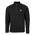 CUTTER & BUCK WVU BLACK COASTAL HALF-ZIP