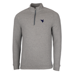 CUTTER & BUCK WVU GREY COASTAL HALF-ZIP