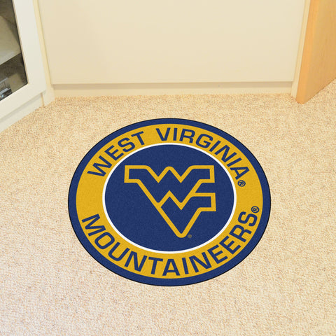 WEST VIRGINIA MOUNTAINEERS ROUND RUG