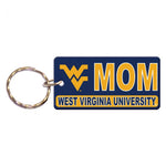 WVU “MOM” RECTANGULAR KEY RING