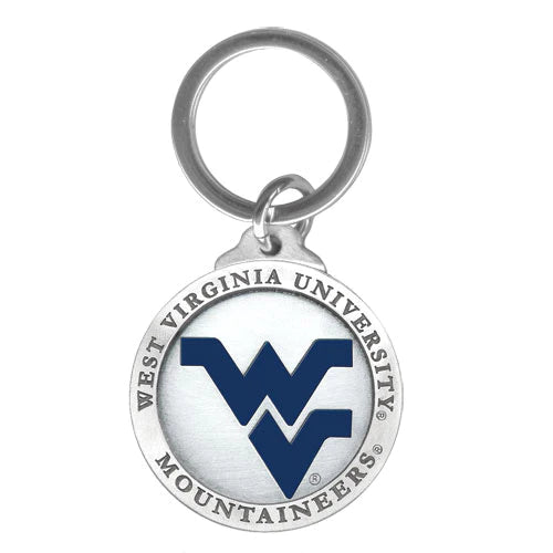 WEST VIRGINIA UNIVERSITY PEWTER KEYCHAIN – Bond's Tailgaters