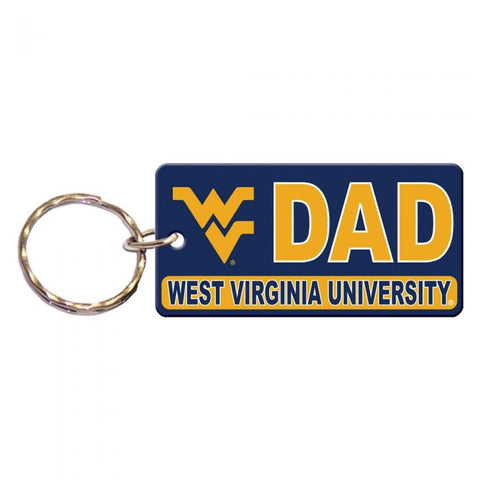 WVU “DAD” RECTANGULAR KEY RING