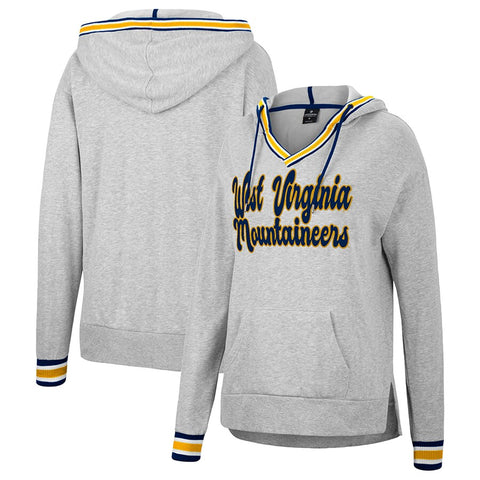 COLOSSEUM WOMEN’S ANDY V-NECK PULLOVER HOODIE - HEATHERED GRAY