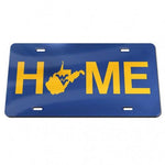HOME LICENSE PLATE GOLD AND BLUE ACRYLIC