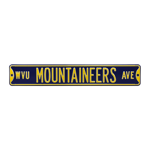 WVU MOUNTAINEERS AVE TIN SIGN